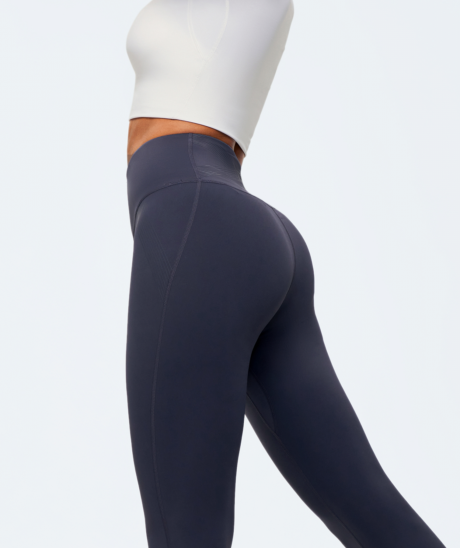 Compression Waist Leggings - Dark Blue