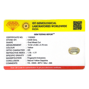 Yellow Sapphire - 3.15 Carat