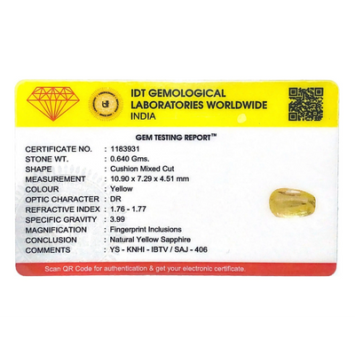 Yellow Sapphire - 3.2 Carat