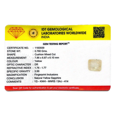 Yellow Sapphire - 3.8 Carat