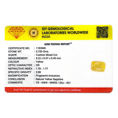 Yellow Sapphire - 3.6 Carat