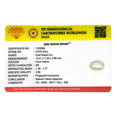 Yellow Sapphire - 3.05 Carat