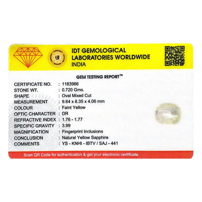 Yellow Sapphire - 3.6 Carat