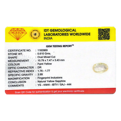 Yellow Sapphire - 3.05 Carat