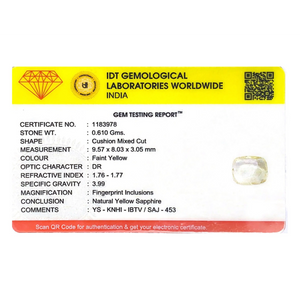 Yellow Sapphire - 3.05 Carat