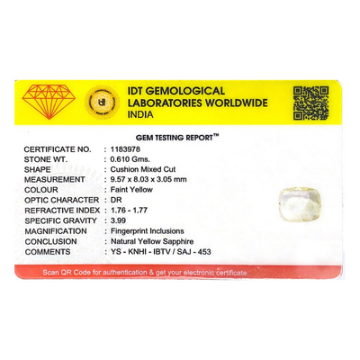 Yellow Sapphire - 3.05 Carat