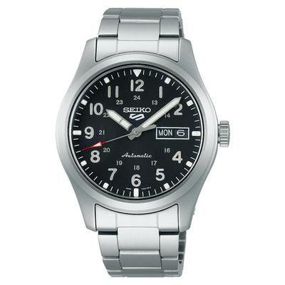 Seiko 5 Sports Black Dial Men 39mm