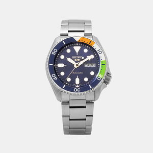 5 Sports Men Automatic Blue Dial Analog Stainless Steel Watch SRPK81K1