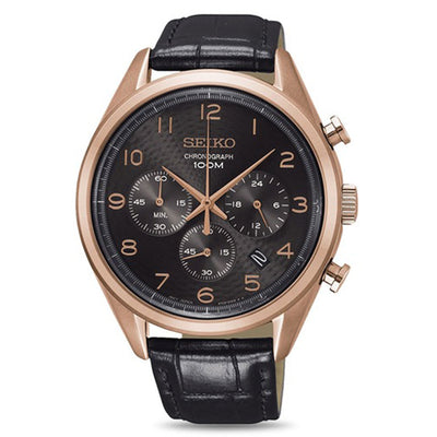 Seiko Dress Black Dial Men 42.5mm