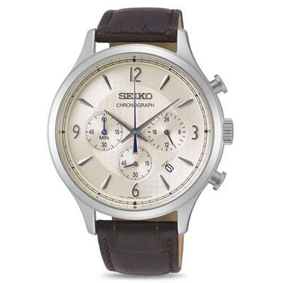 Seiko Classic Silver Dial Men 43.3mm