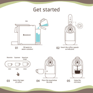 Wonderchef Renewed Regalia Capsule Coffee Machine with Frother