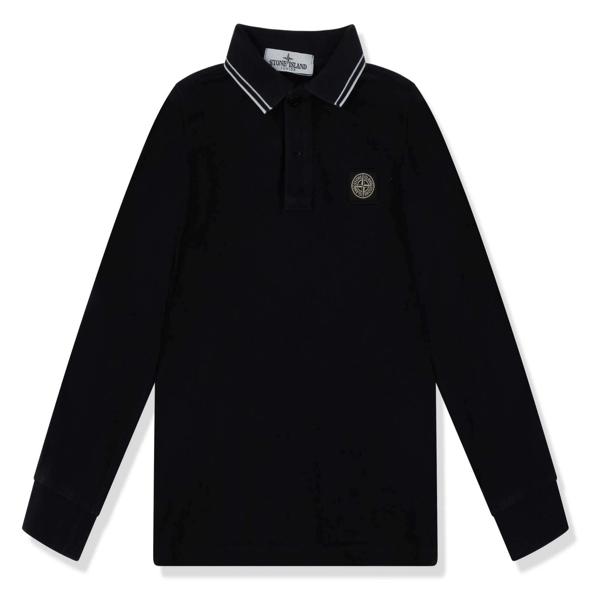 Preloved - Stone Island Junior Logo Compass Patch Navy Polo Shirt