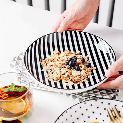 Black and White Deep Plate