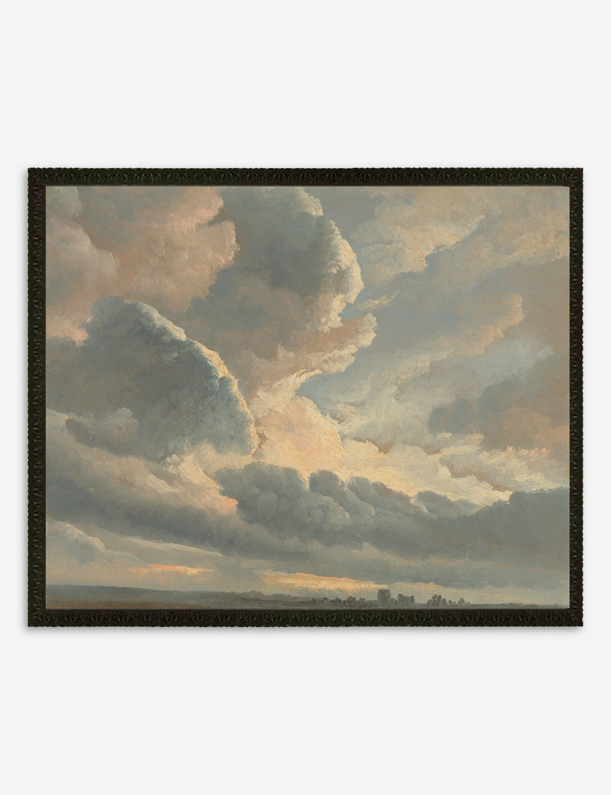 Study of Clouds with a Sunset near Rome Wall Art by Simon Alexandre Clement Denis