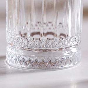 Set Of 6 Premium Ribbed Whiskey Glasses 250ml