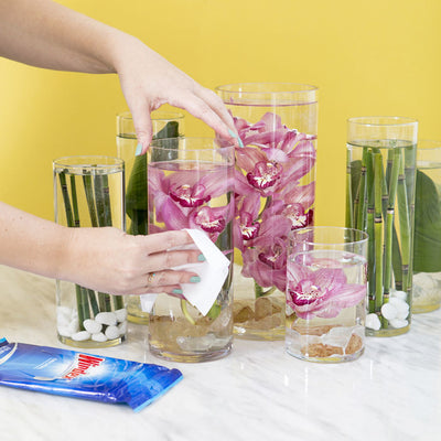 Submerged Tropical Centerpieces with Something Turquoise