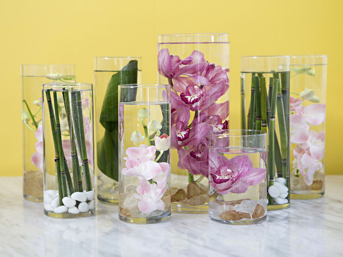 Submerged Tropical Centerpieces with Something Turquoise