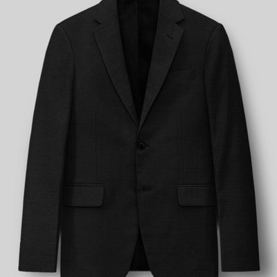 Super Black Satin Wool Jacket