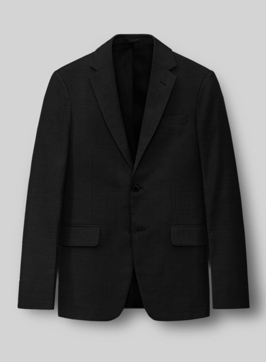 Super Black Satin Wool Jacket