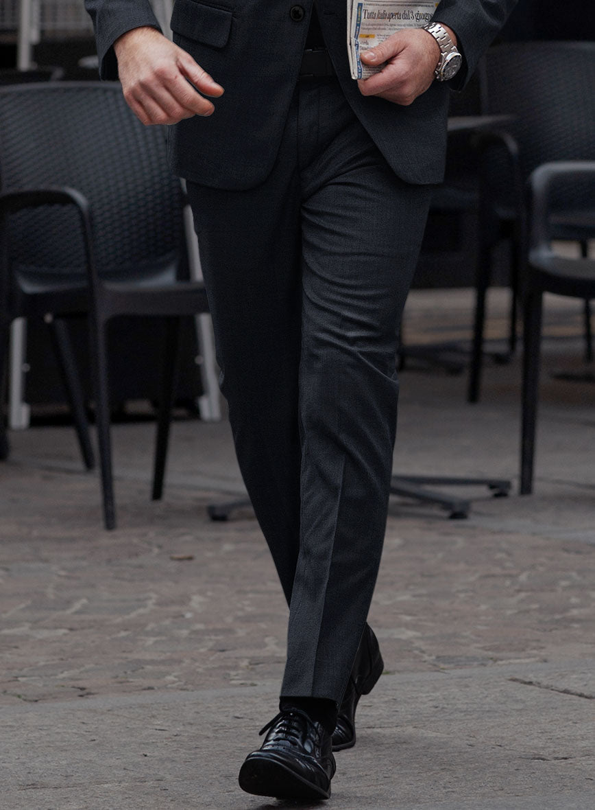 Super Blue Satin Wool Pants