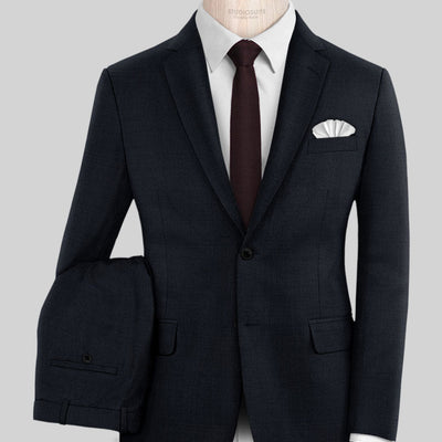 Super Blue Satin Wool Suit