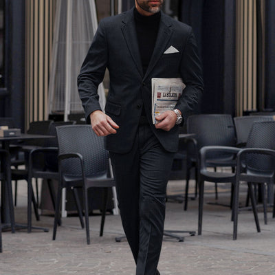 Super Blue Satin Wool Suit