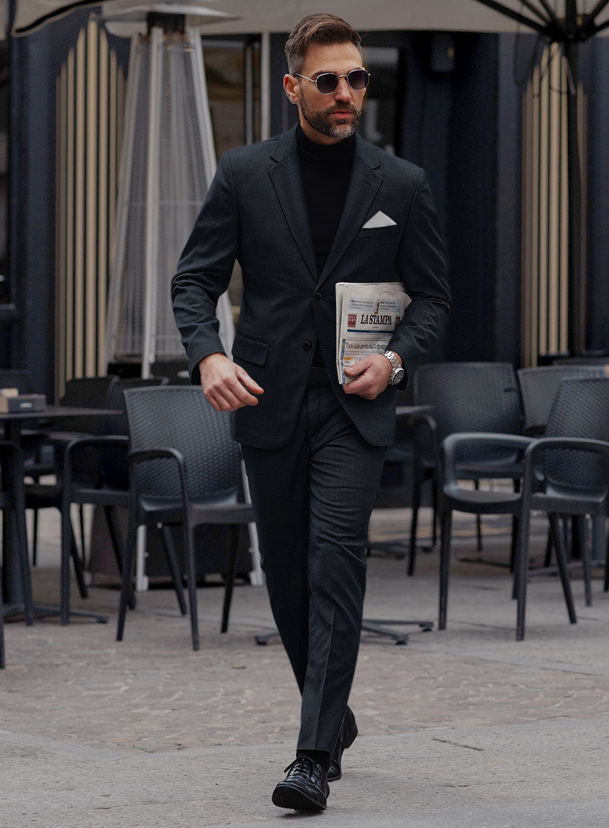 Super Blue Satin Wool Suit