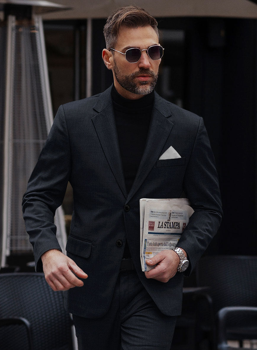 Super Blue Satin Wool Suit