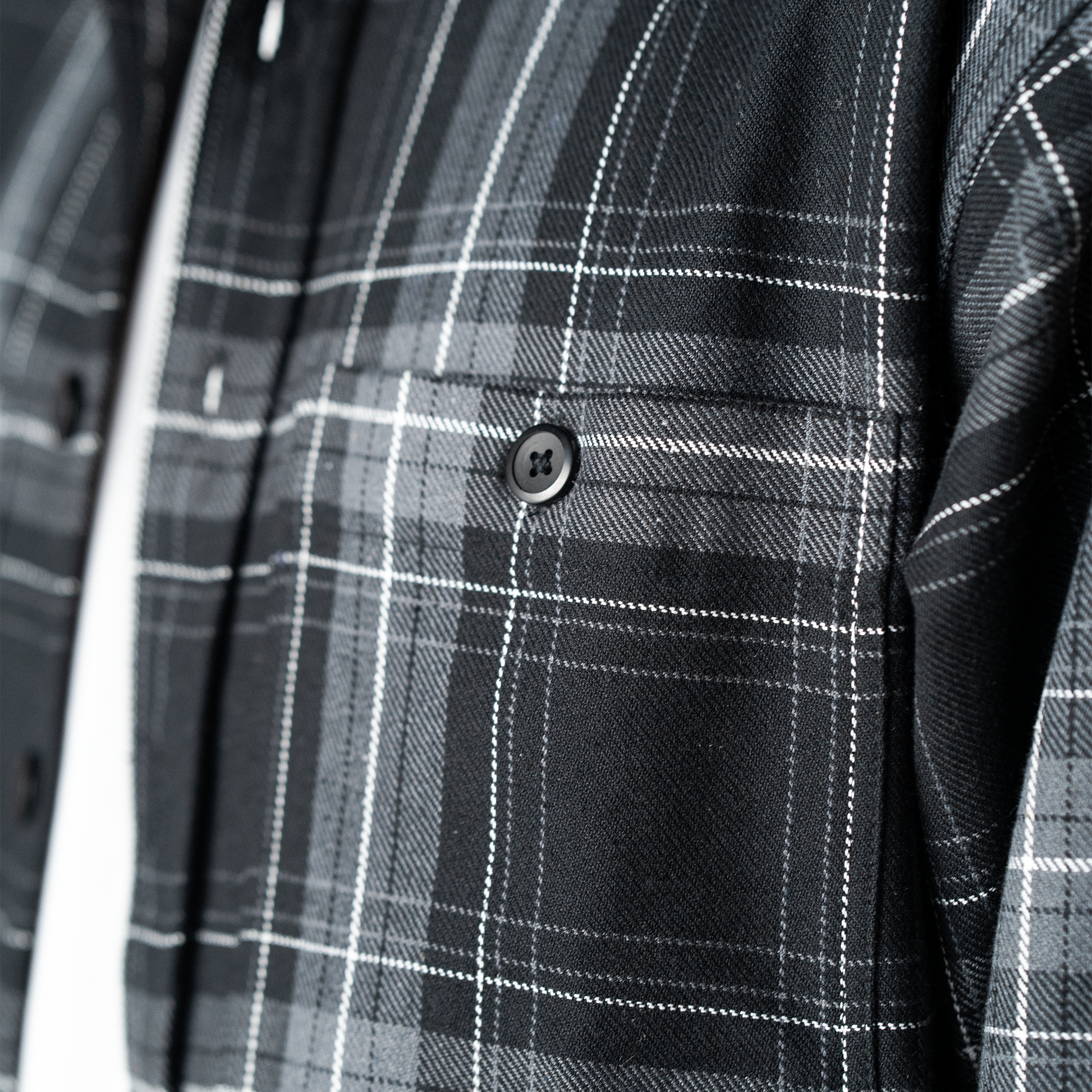 Superkicks | EMBROIDERED FLANNEL SHIRT  { GREY/BLACK