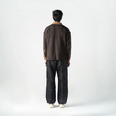 Superkicks | POLO: WAFFLE KNIT WITH CORDUROY DETAILS  { BROWN
