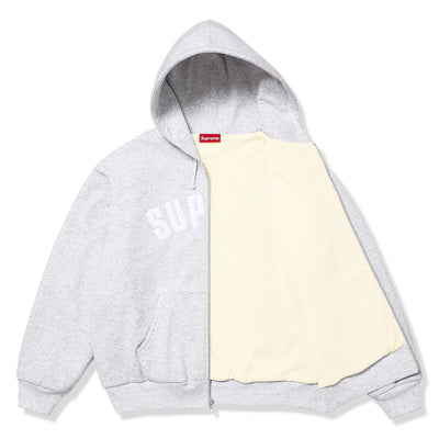 Supreme Arc Thermal Lined Ash Grey Zip-Up Hoodie