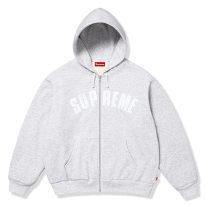 Supreme Arc Thermal Lined Ash Grey Zip-Up Hoodie