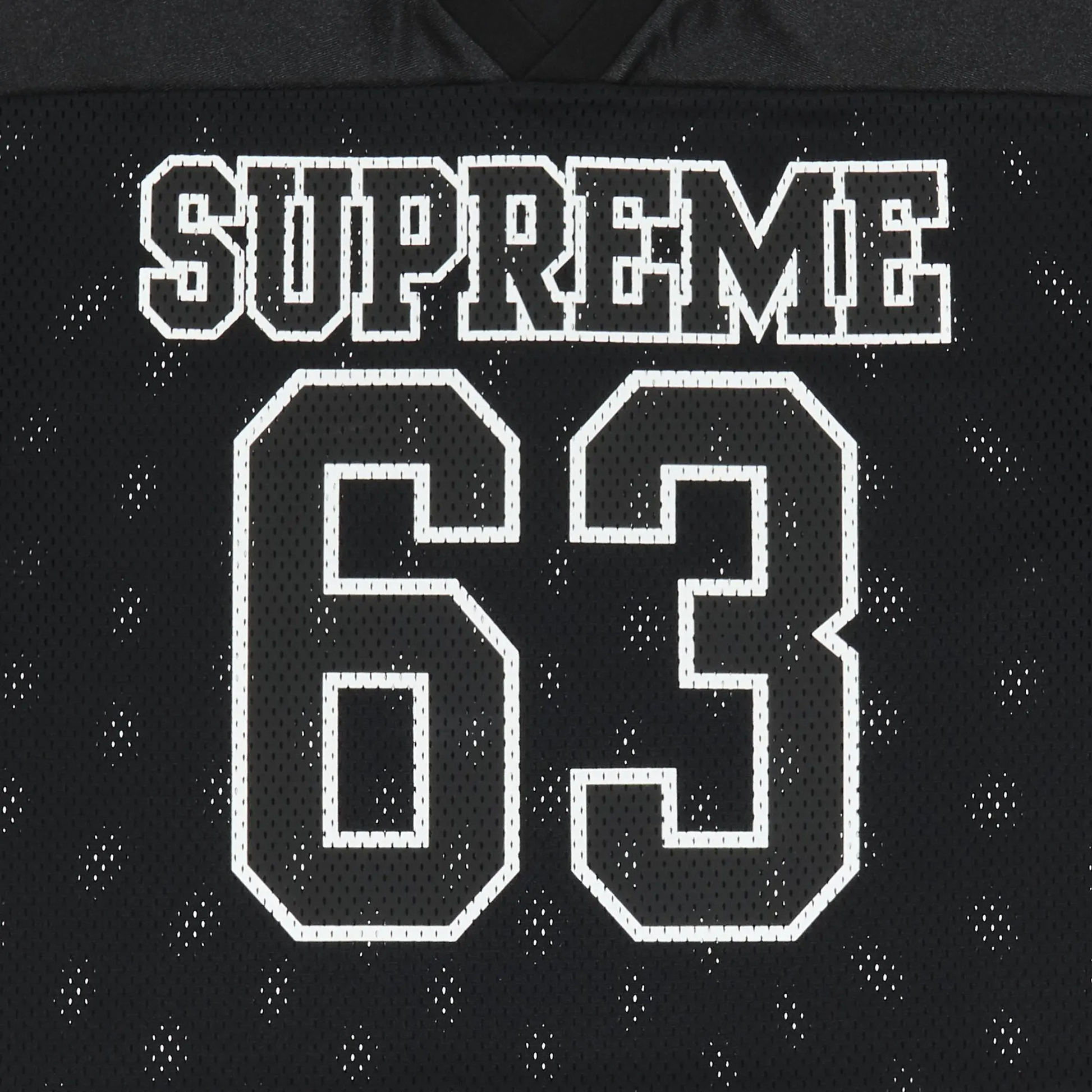 Supreme Bones Black Football Jersey (FW25)