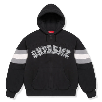 Supreme Filled Black Zip-Up Hooded Jacket