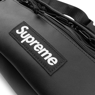 Supreme Leather Black Waist Bag (FW23)