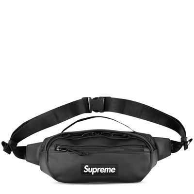 Supreme Leather Black Waist Bag (FW23)