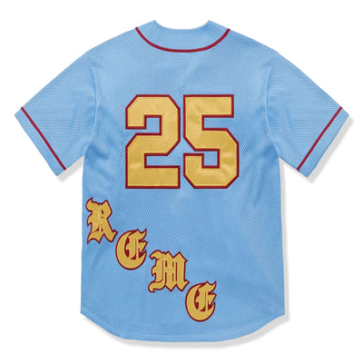 Supreme Old English Blue Baseball Jersey