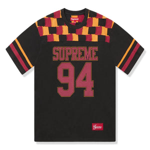 Supreme Patchwork Yoke Black Football T Shirt