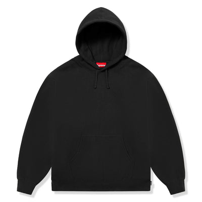 Supreme Satin Applique Black Hoodie (FW25)