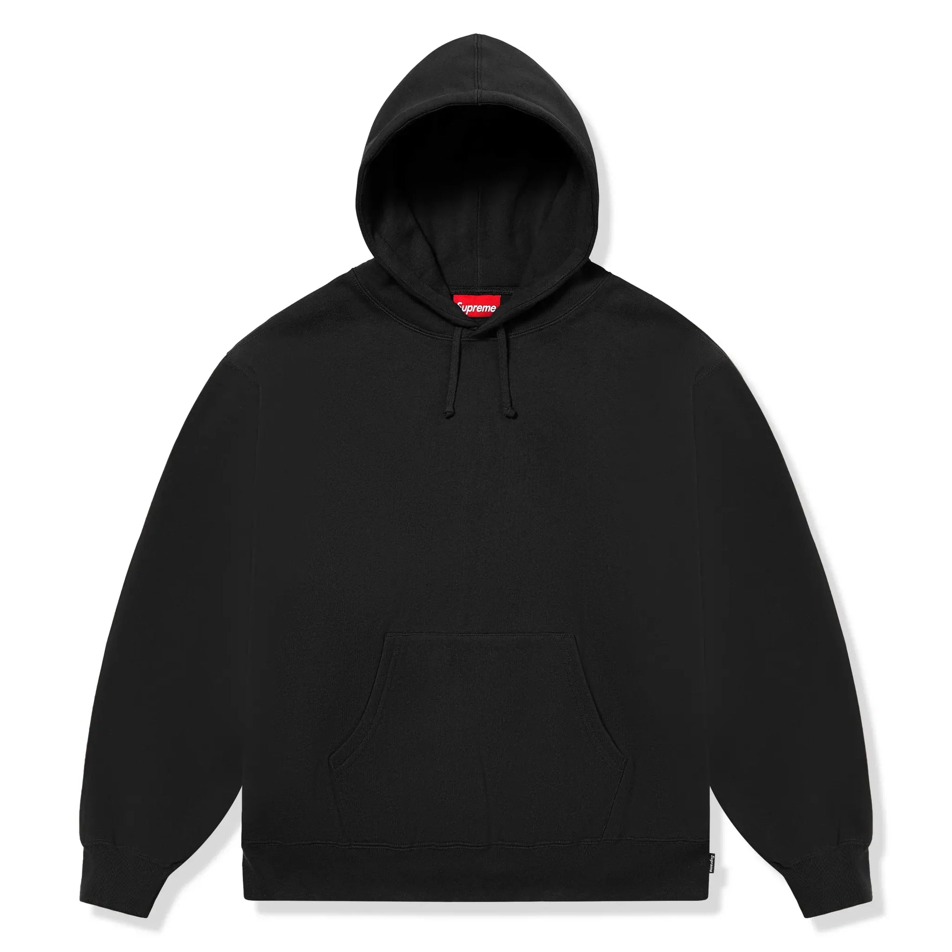 Supreme Satin Applique Black Hoodie (FW25)