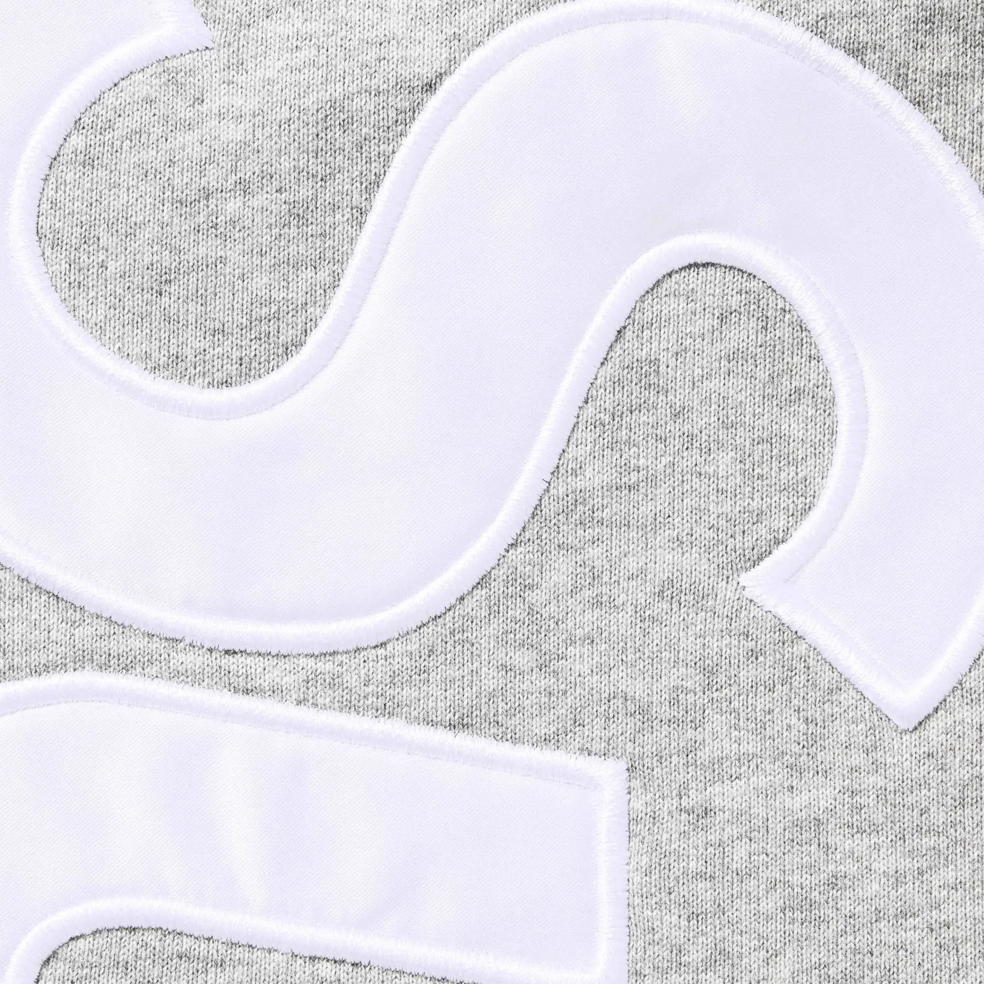 Supreme Satin Applique Heather Grey Hoodie & Sweatpants (FW25)