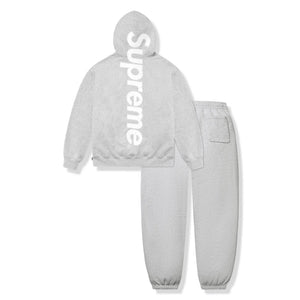 Supreme Satin Applique Heather Grey Hoodie & Sweatpants (FW25)