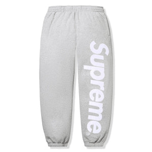 Supreme Satin Applique Heather Grey Hoodie & Sweatpants (FW25)