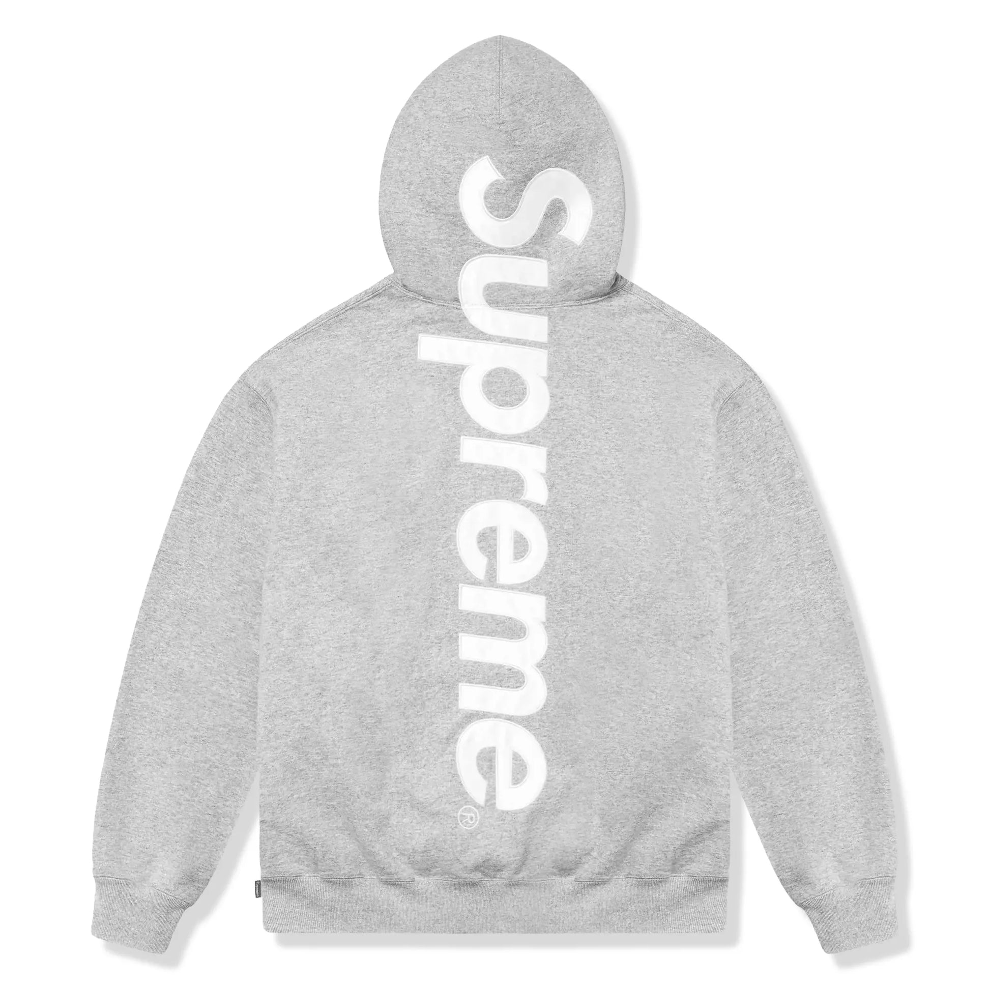 Supreme Satin Applique Heather Grey Hoodie & Sweatpants (FW25)