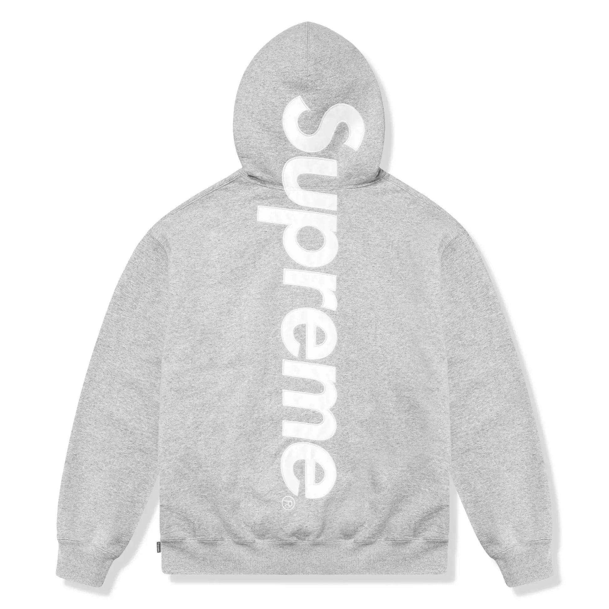 Supreme Satin Applique Heather Grey Hoodie (FW25)
