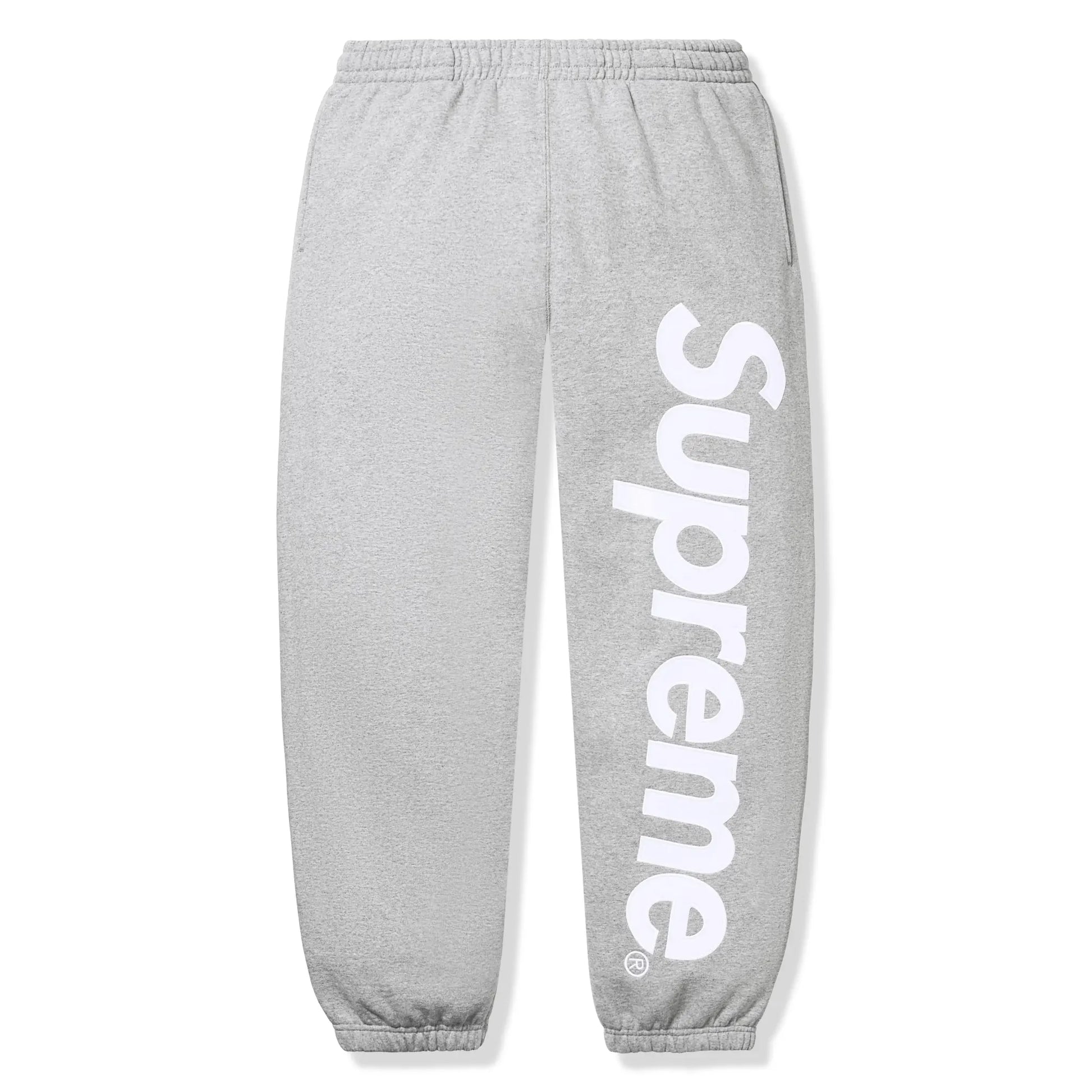 Supreme Satin Applique Heather Grey Sweatpants (FW25)