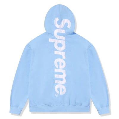 Supreme Satin Applique Light Blue Hoodie & Sweatpants (FW24)