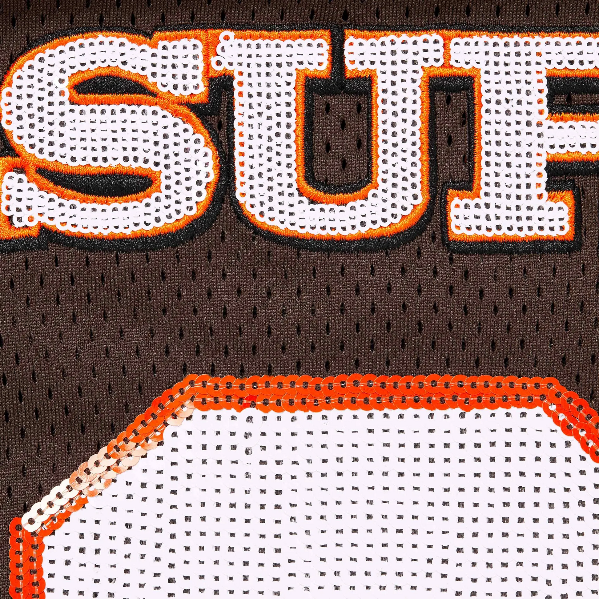 Supreme Sequin Brown Football Jersey (FW25)