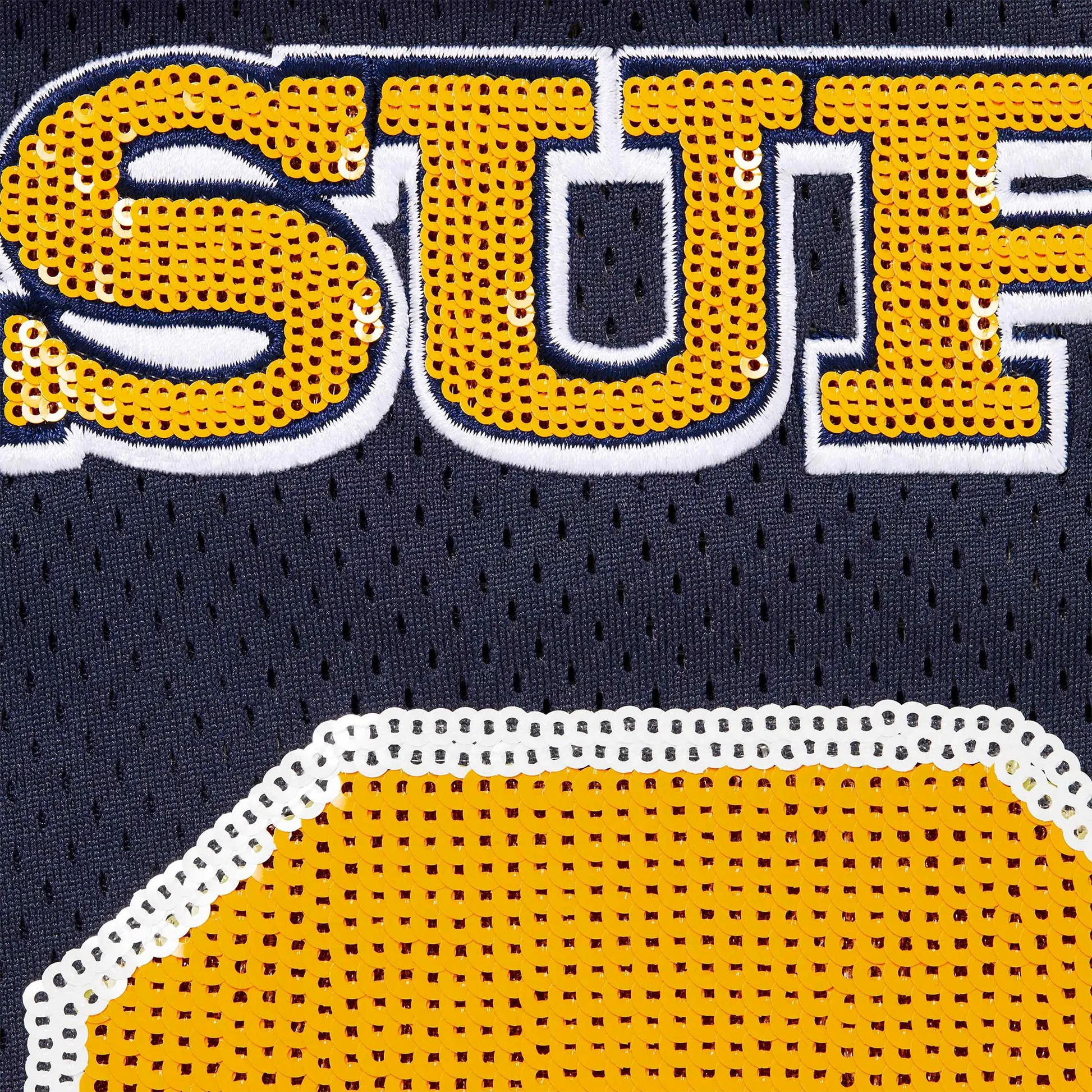 Supreme Sequin Navy Football Jersey (FW25)