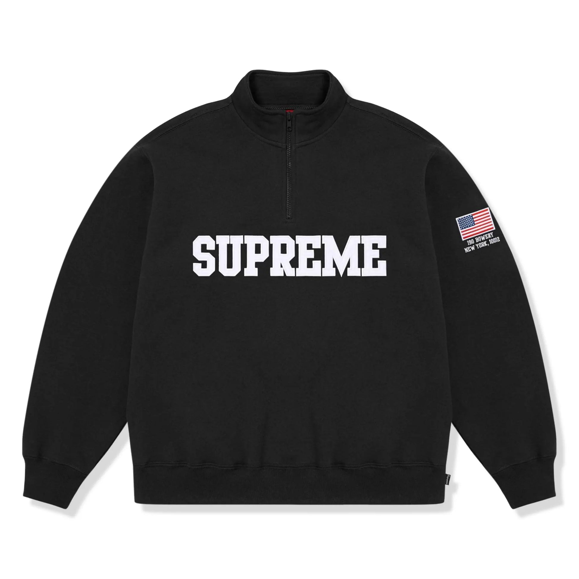 Supreme Shop Flag Black Half-Zip (SS26)